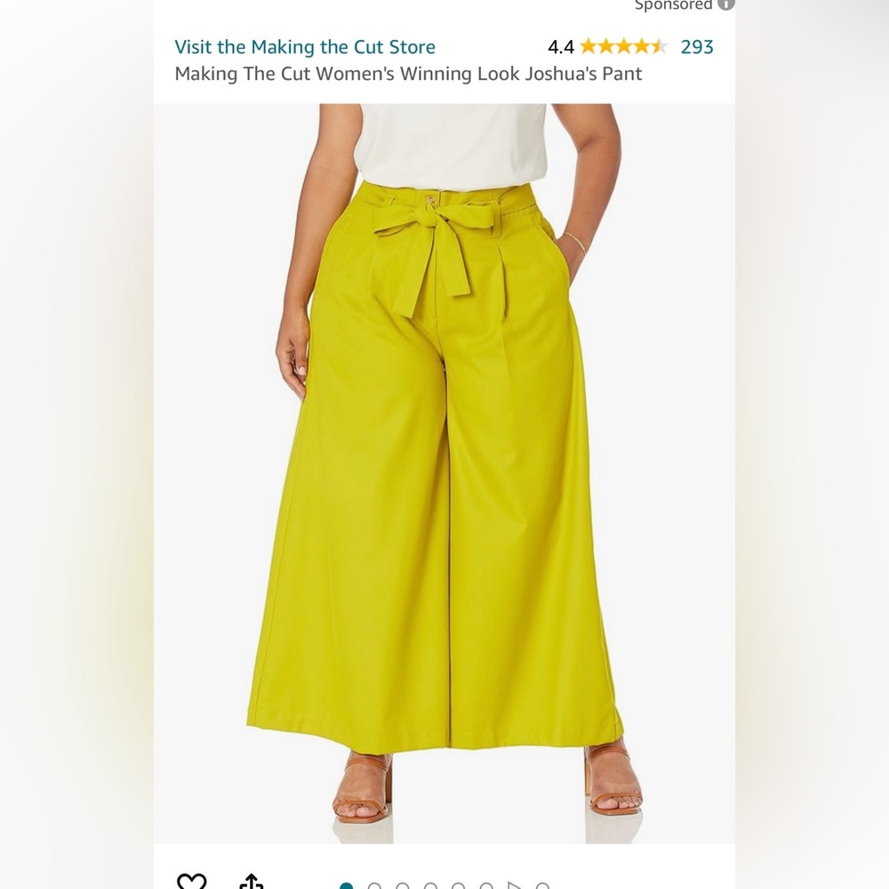 Light green wide leg pants